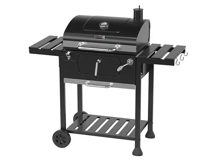 KITCHENBROTHERS KB4019 Houtskoolbarbecue Zwart/RVS