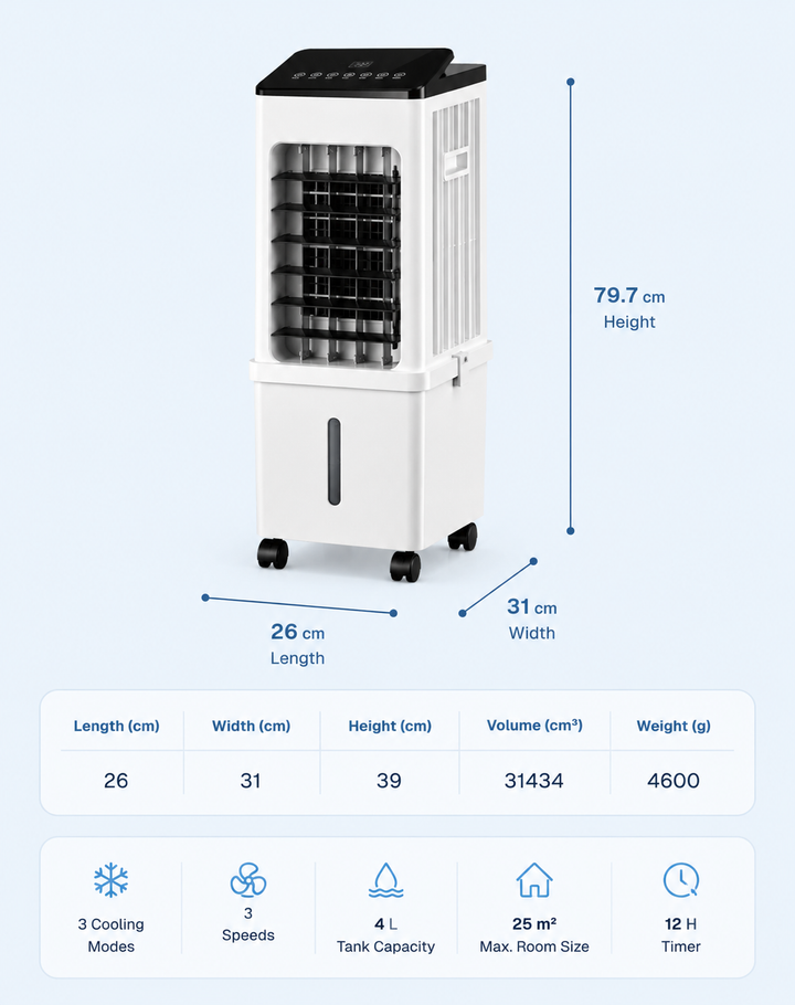 FrostAir™ 3-in-1 — Fluisterstille Airco 60dB voor Slaapkamer
