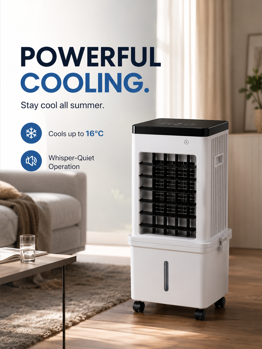 FrostAir™ 3-in-1 — Fluisterstille Airco 60dB voor Slaapkamer