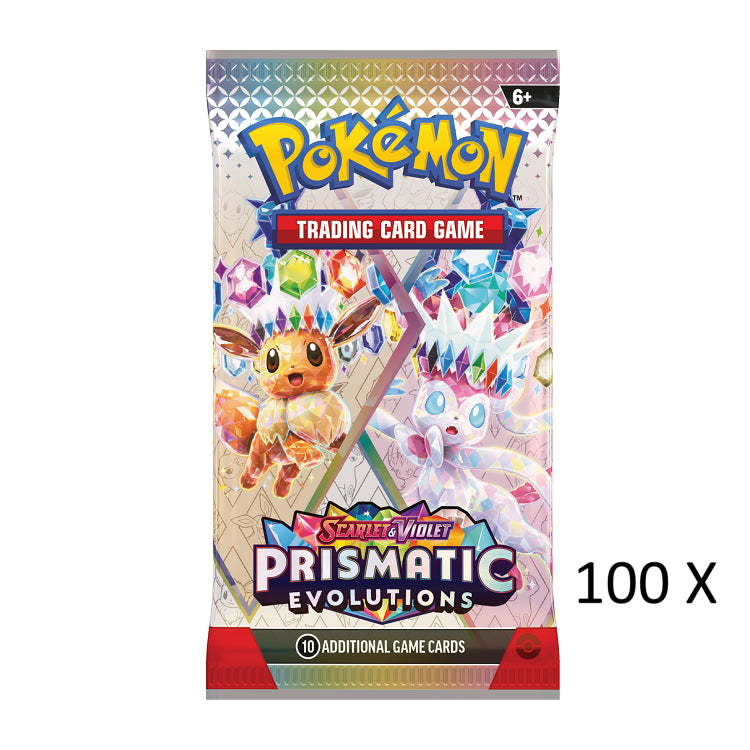 Pokémon TCG: Scarlet & Violet – Prismatic Evolutions Booster Pack (100 stuks)
